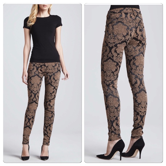 NWT7 for all mankind,THE SKINNY FEATHERED JACQUARD - Picture 2 of 8